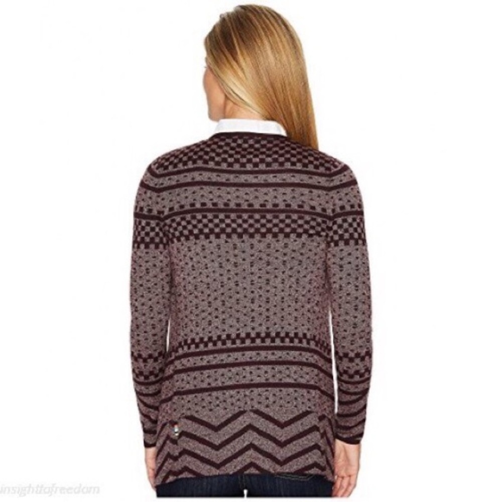 Smartwool Avion Ridge Pattern Wrap Cardigan Size S - Picture 3 of 9